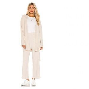 Amuse Society Ribbed Lounge Cardigan and Pant Set Size Small